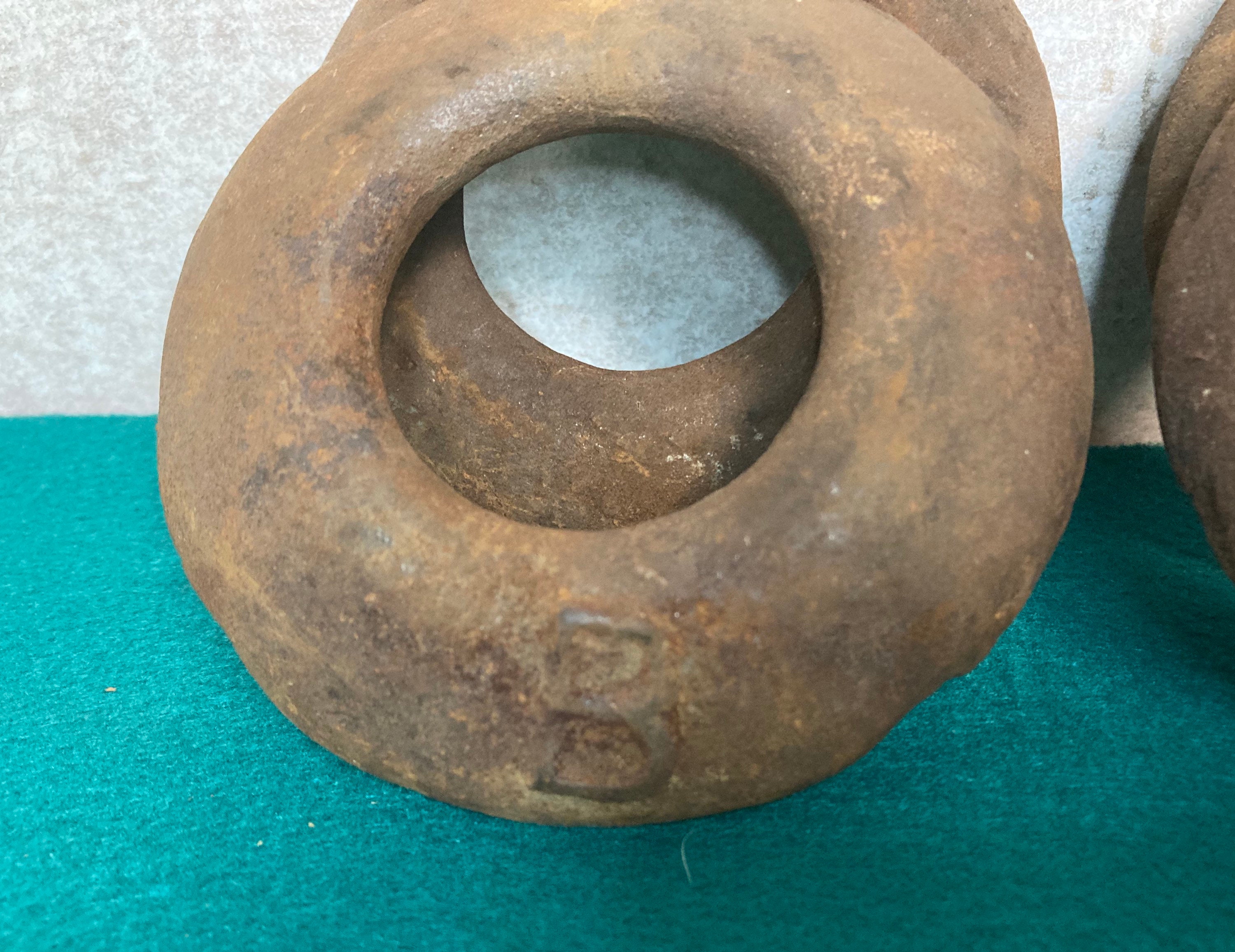 Antique Iron Pitching QUOITS, Outdoor Lawn Party Game, Amish