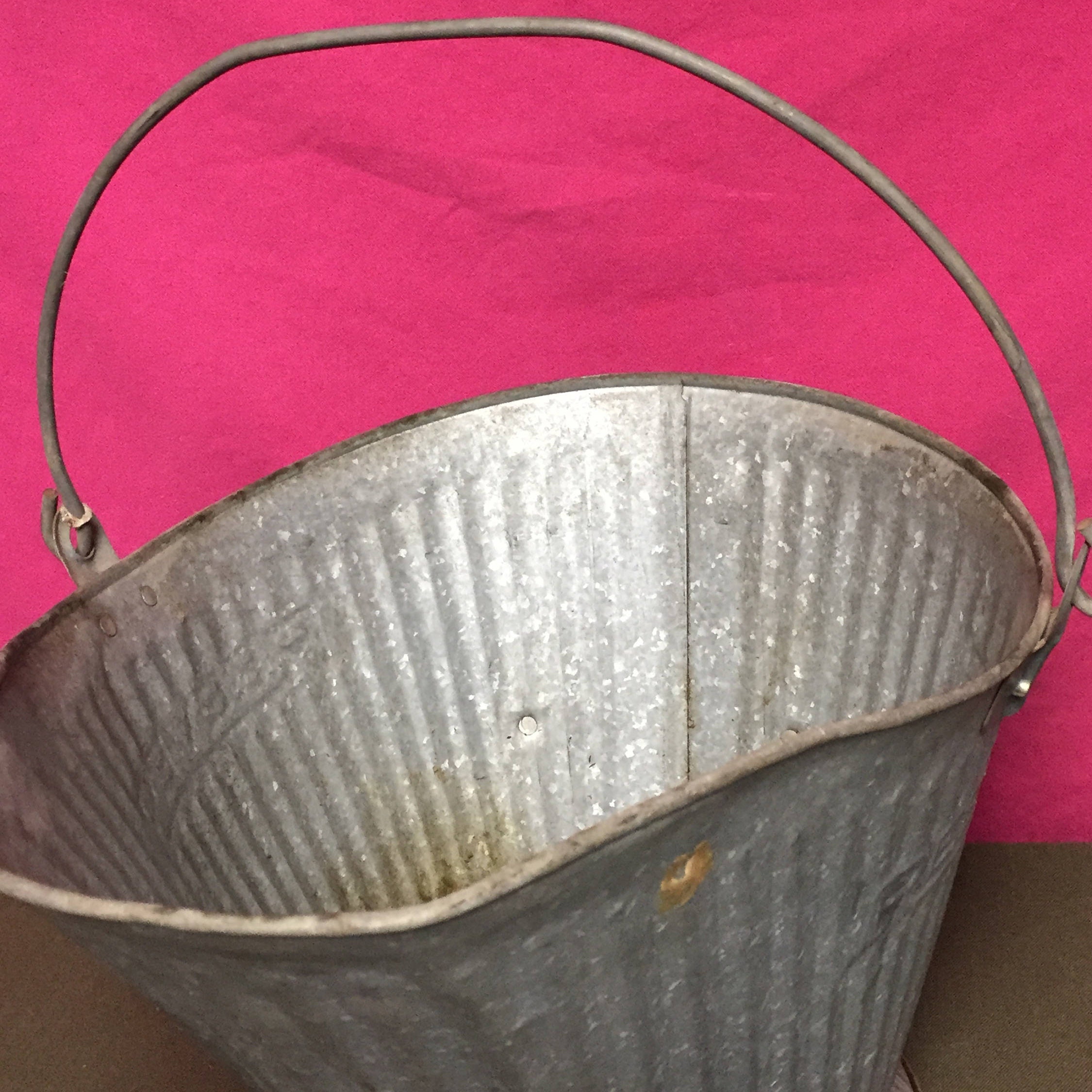 REEVES 17 Galvanized Coal Bucket with Double Handle, Ash Bucket