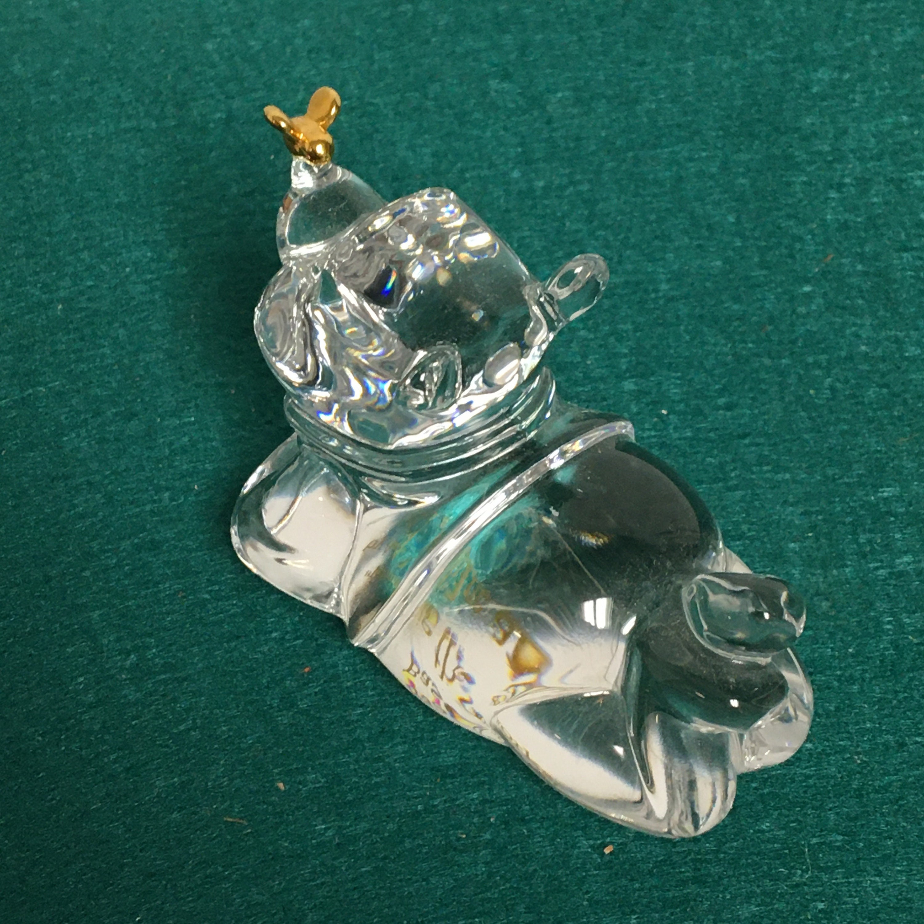 Lenox Crystal Winnie the Pooh Figurine, HunnyBee Dreams, Made in Germany, Lead Crystal Bear, Disney