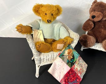 Barbara's Originals Honey Cup Bears, "Dida" No. 4 Teddy Bear, One of a Kind, Handmade Mohair Bear