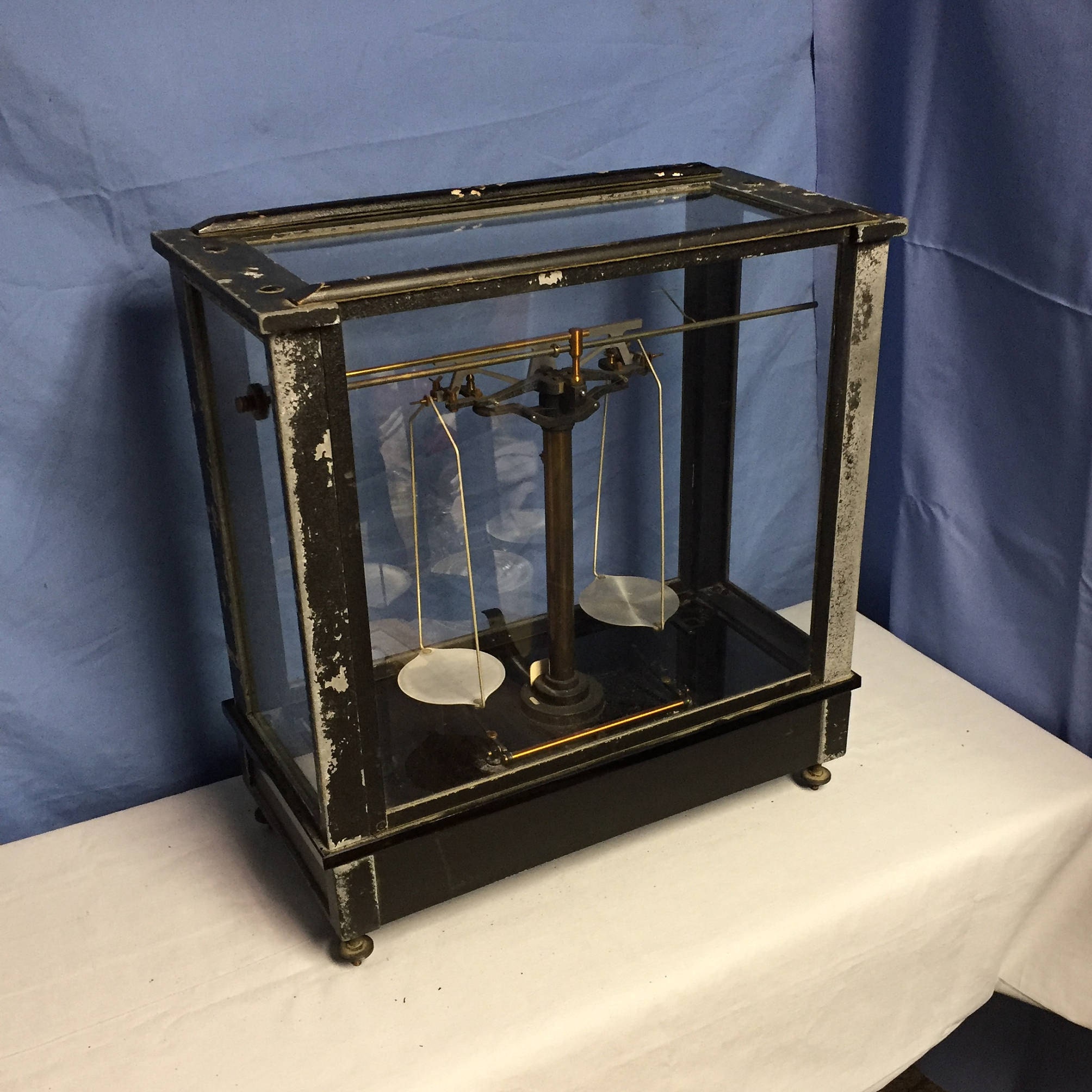 Apothecary Analytical Pharmacy Balance Scale Oak Wm Ainsworth