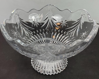 Waterford Crystal Christmas Night Pedestal Bowl, Centerpiece