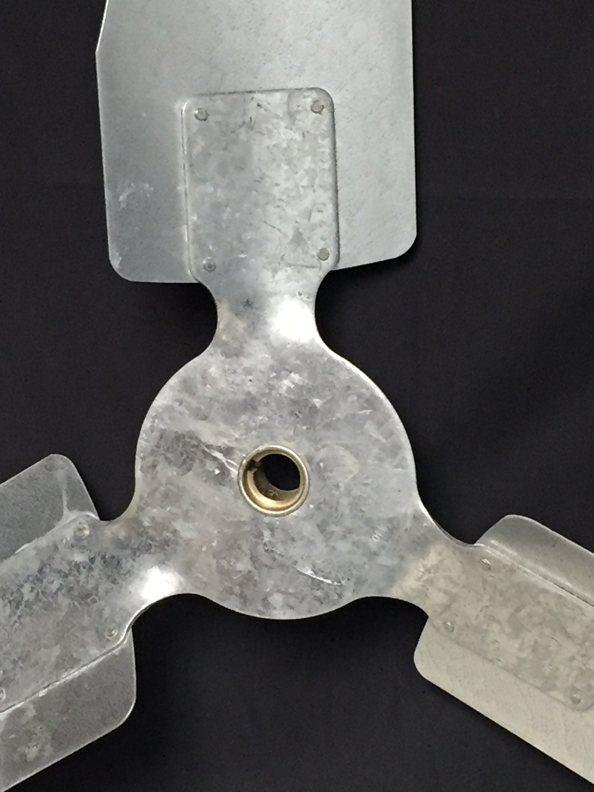 42 Galvanized Metal Propeller 3 Blade 1 Shaft, Whirligig, Aeronautical