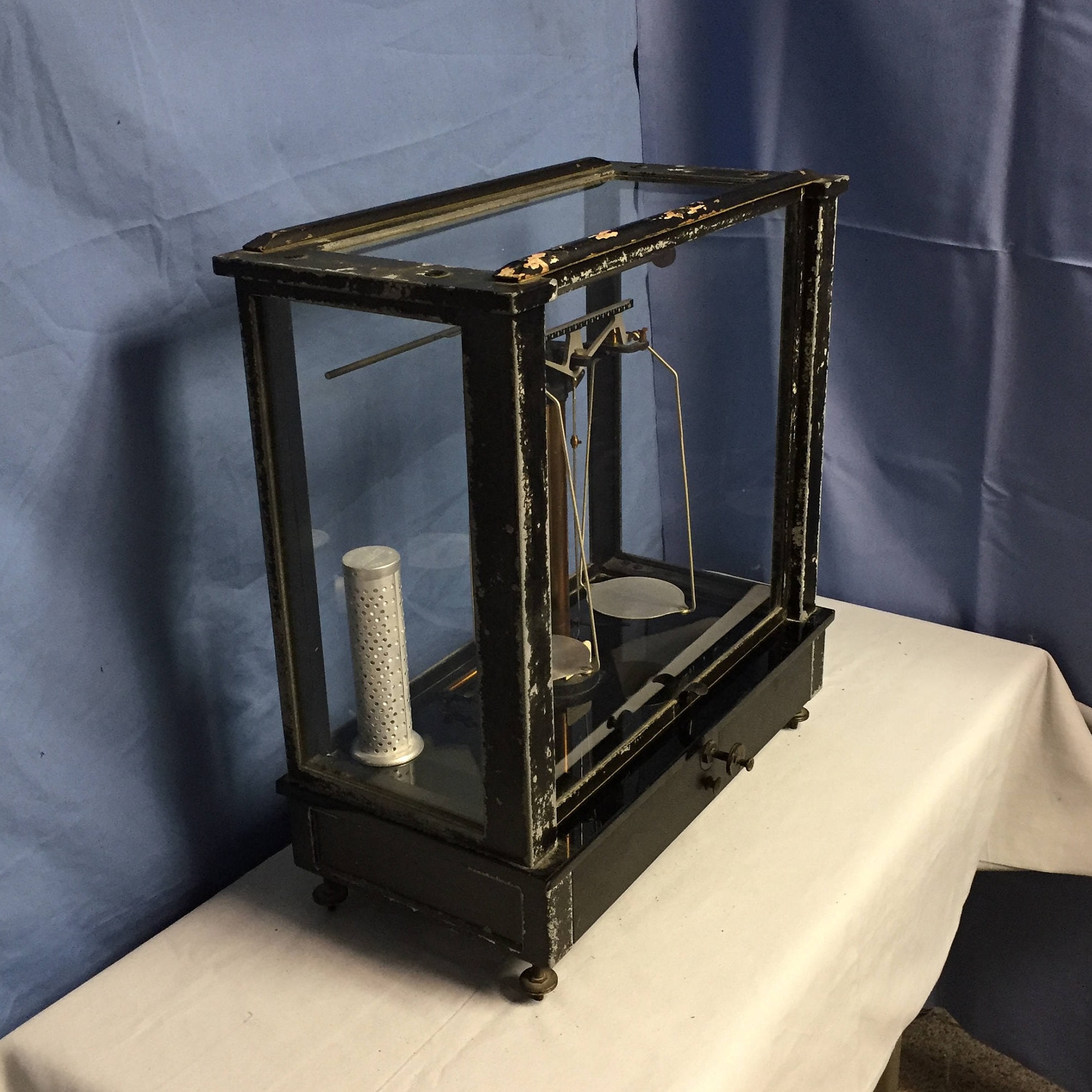 Apothecary Analytical Pharmacy Balance Scale Oak Wm Ainsworth