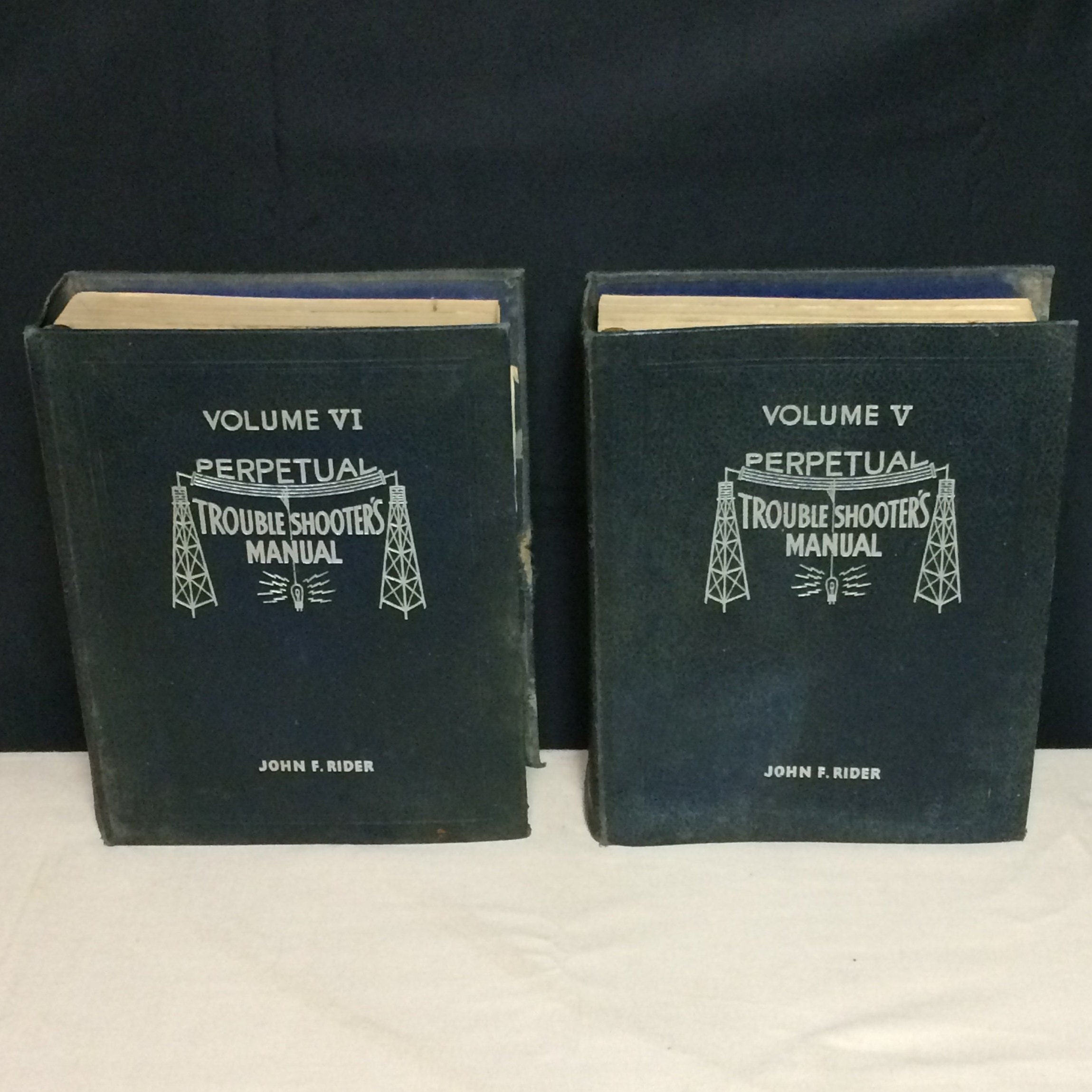 Radio Repair Manuals, Set of 2 John F. Rider Perpetual Trouble Shooters