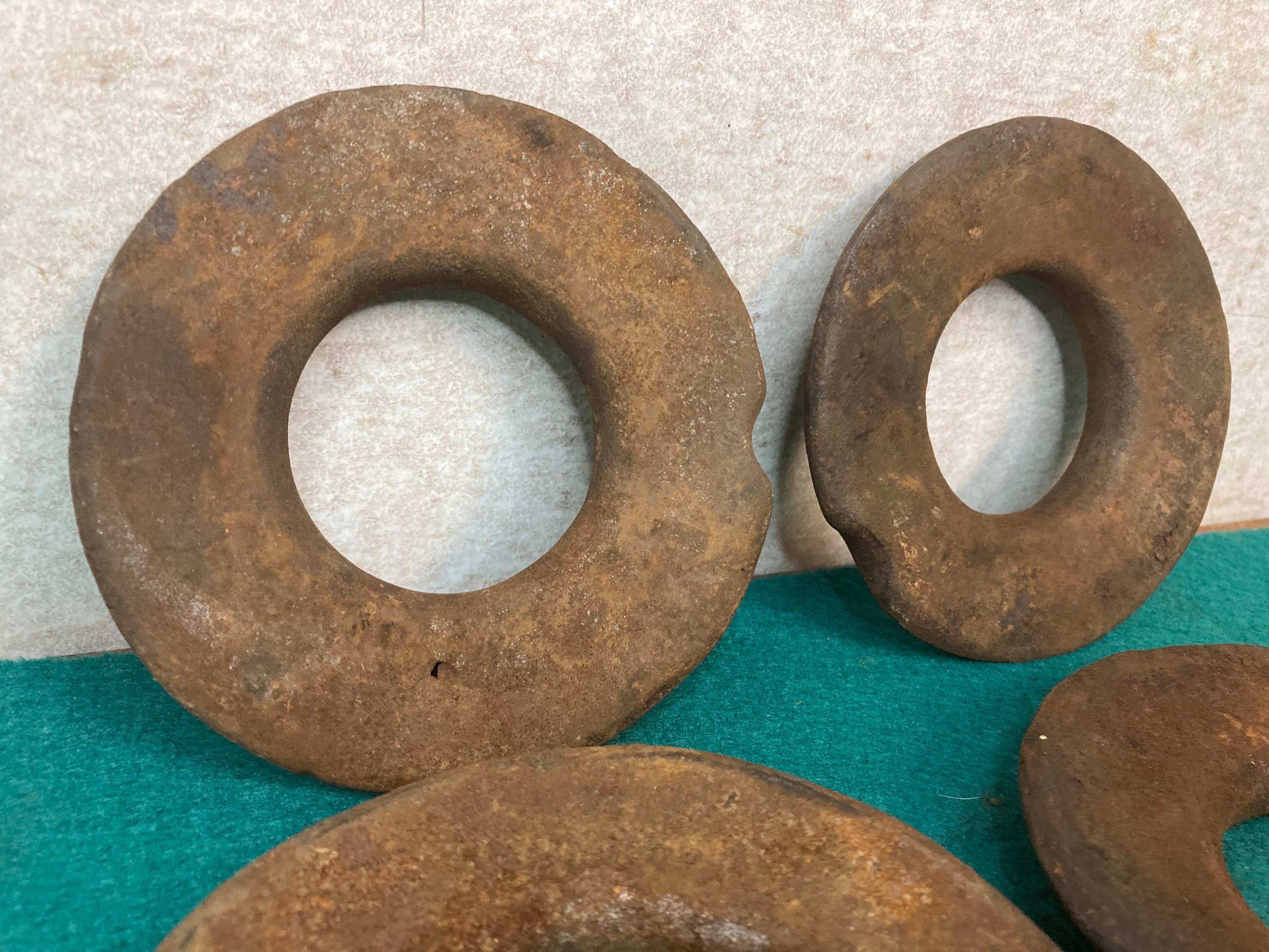 Antique Iron Pitching QUOITS, Outdoor Lawn Party Game, Amish