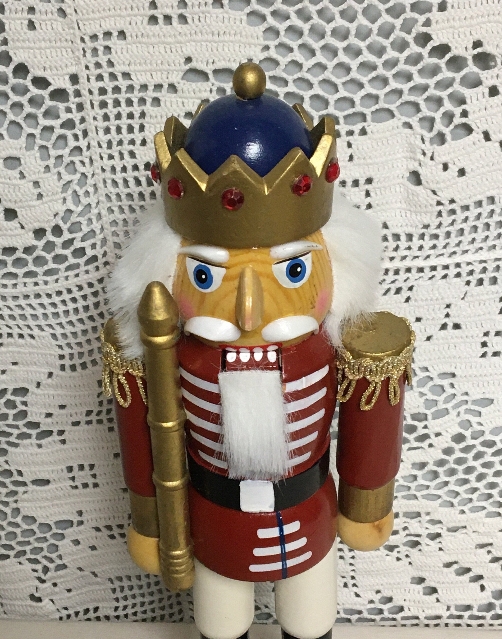 Wooden Nutcracker, Soldier, Traditional Christmas Decoration, Painted