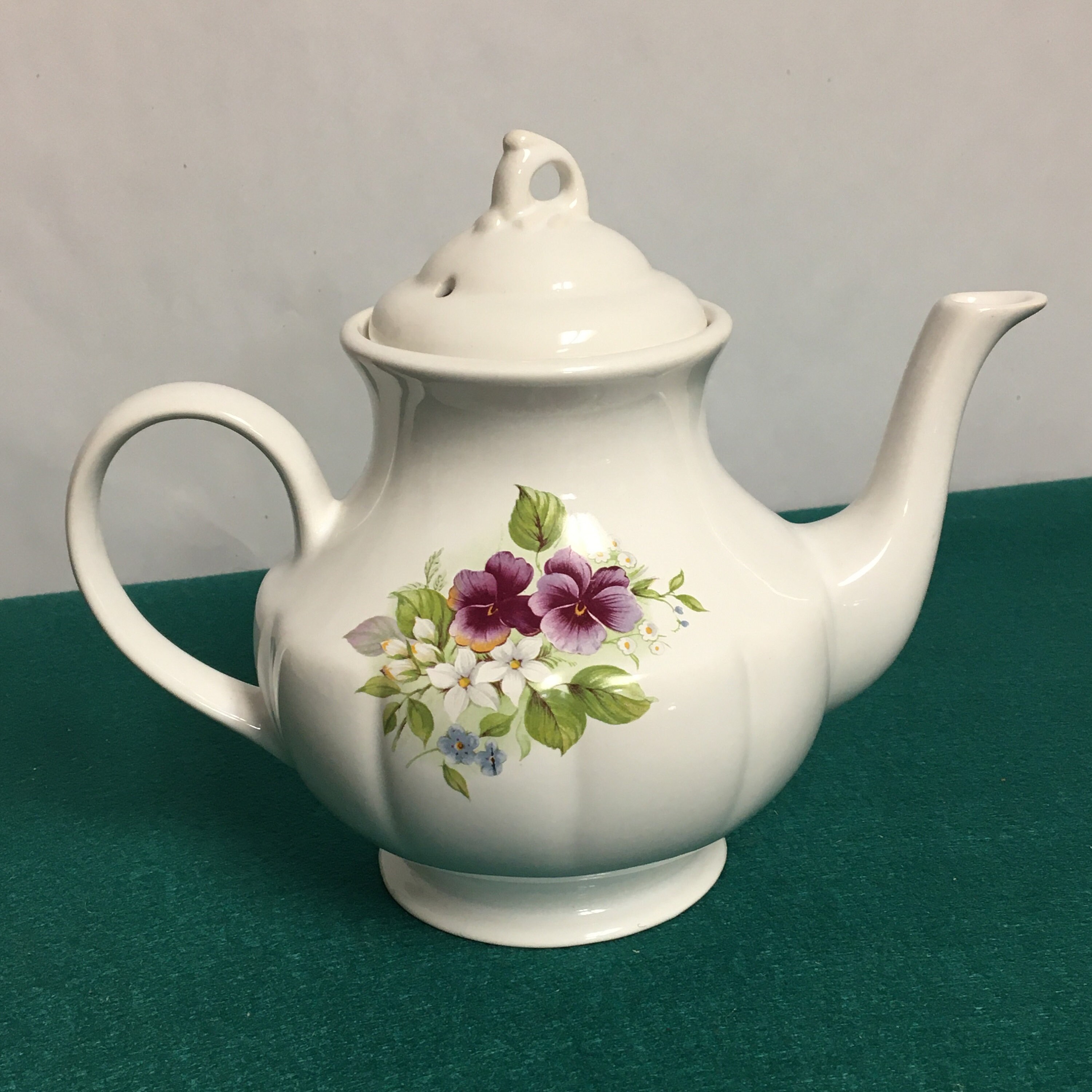 Arthur Wood Winton Teapot, Made in England, Floral Pattern with Violets