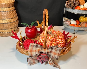 Unique Gift Basket with Fall Themed Decor