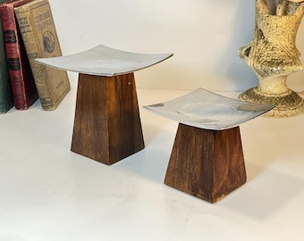 Zodax MCM Pagoda Pillar Candle Holder, Pair of 2