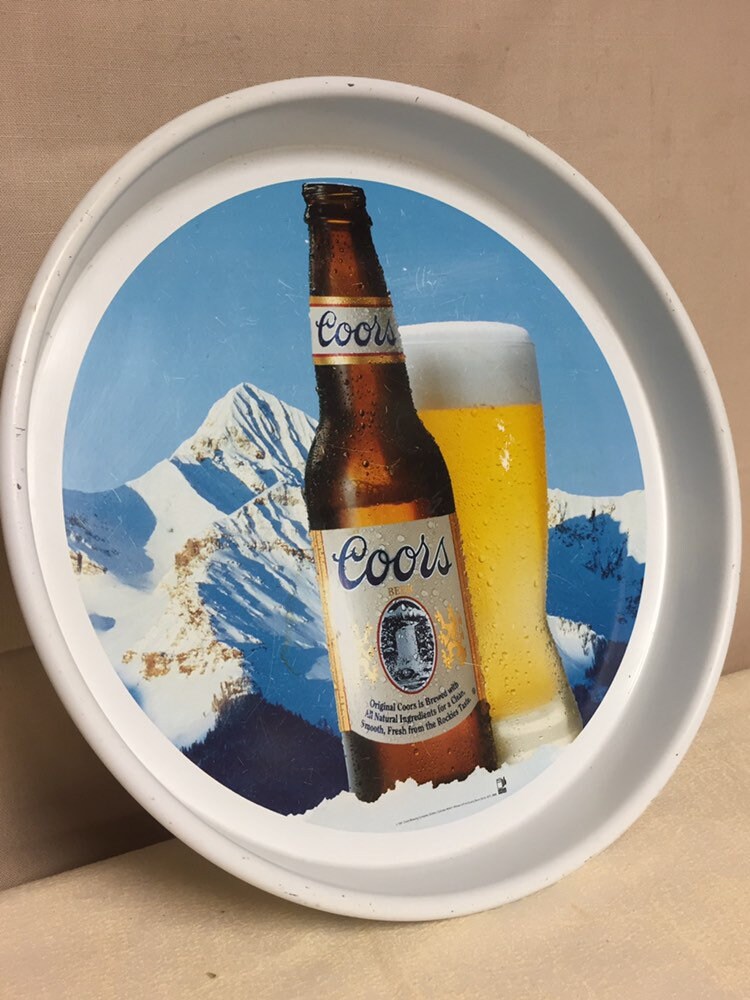 Vintage 1990's Original Coors Beer 13 Serving Tray, Barroom Pub