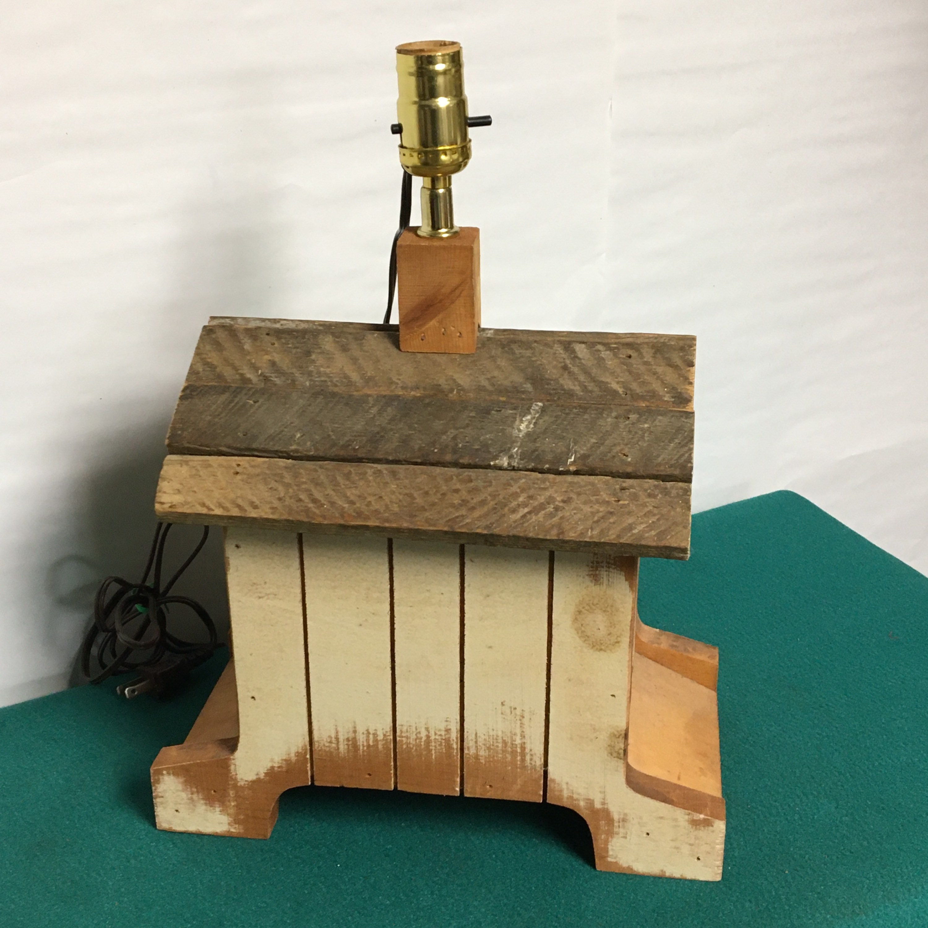 Unique Hand Made Covered Bridge Table Lamp, Americana, Country Farmhouse