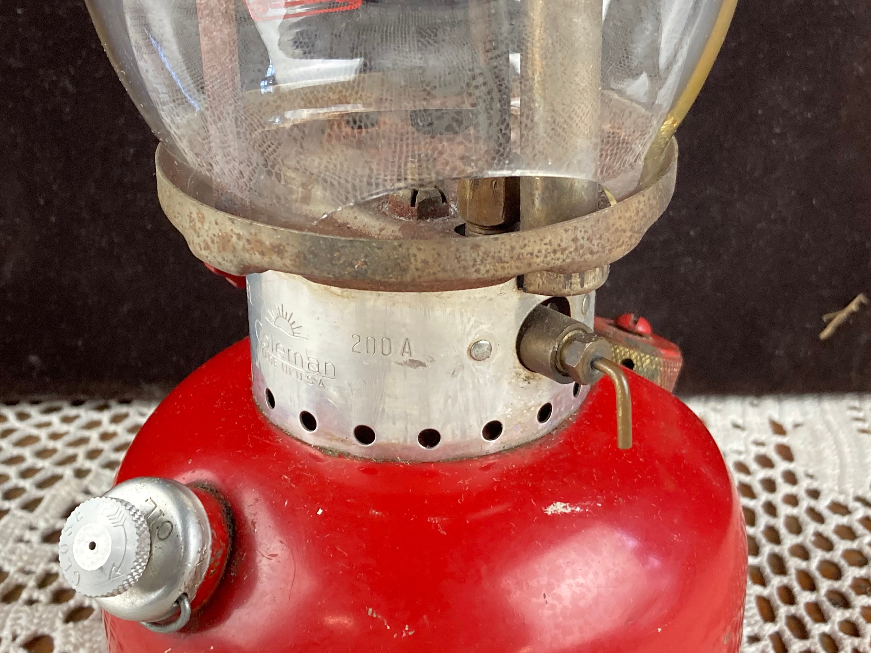 1963 Red Coleman Camping Lantern Model 200