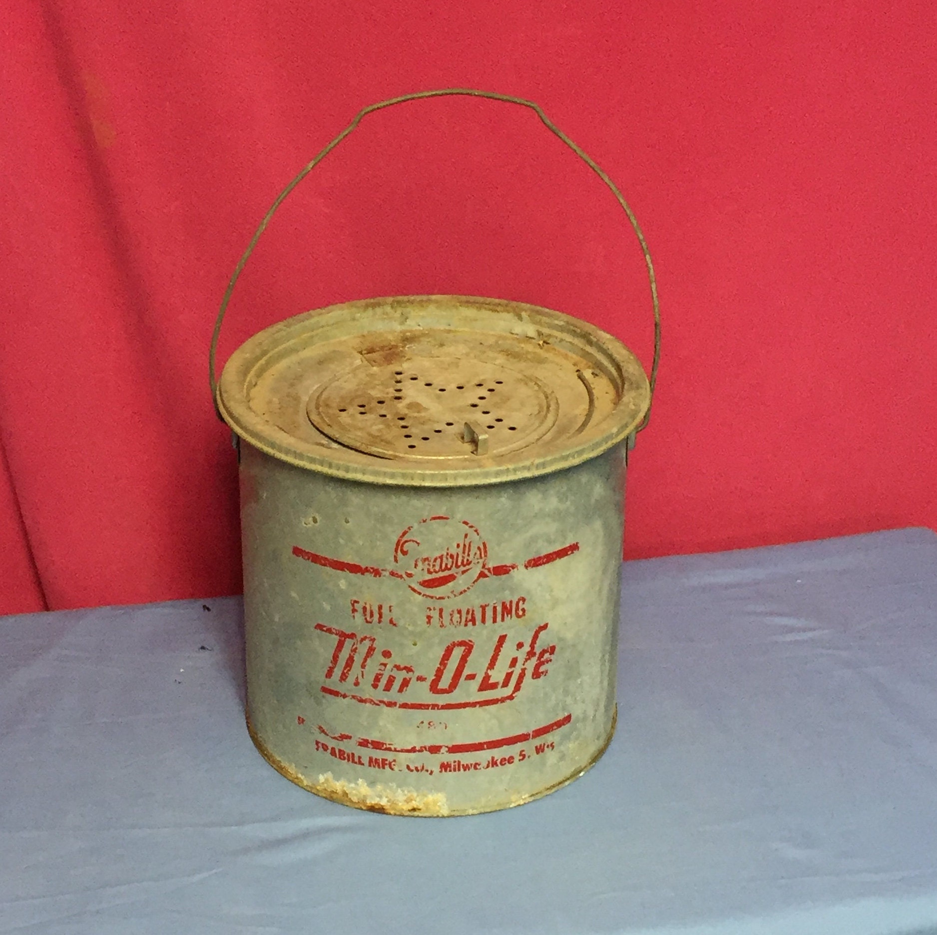 Vintage Frabills Fully Floating Min-O-Life Minnow Bucket