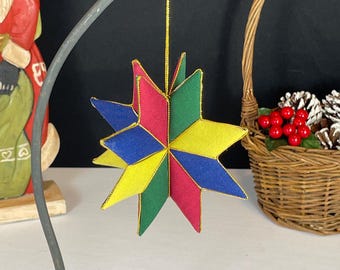 Fabric Bethlehem Star Ornament