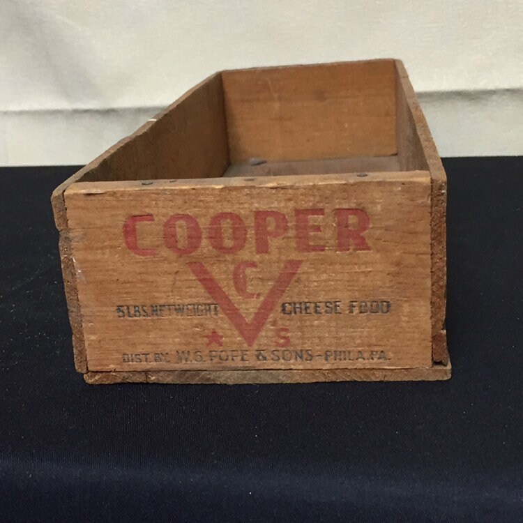 CV Cooper Cheese Box, Vintage Cooper Cheese Box, W.S. Pope & Sons