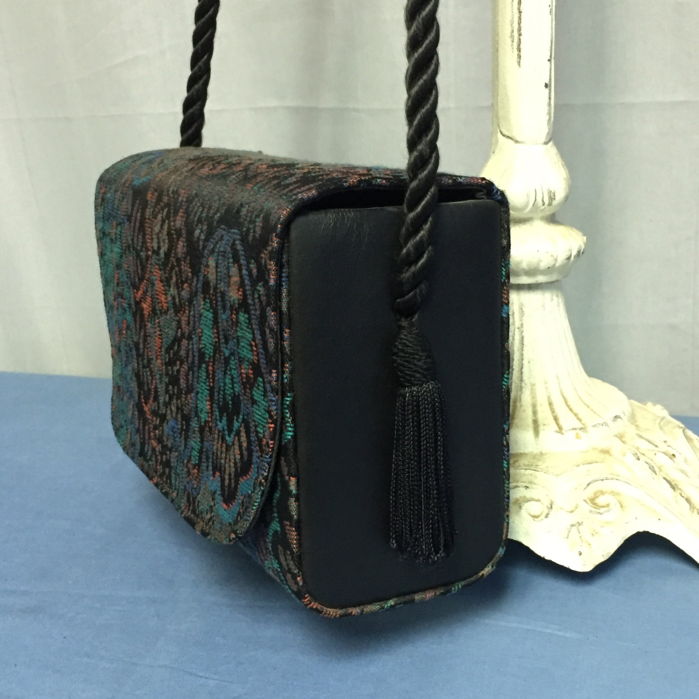 purse with braided strap