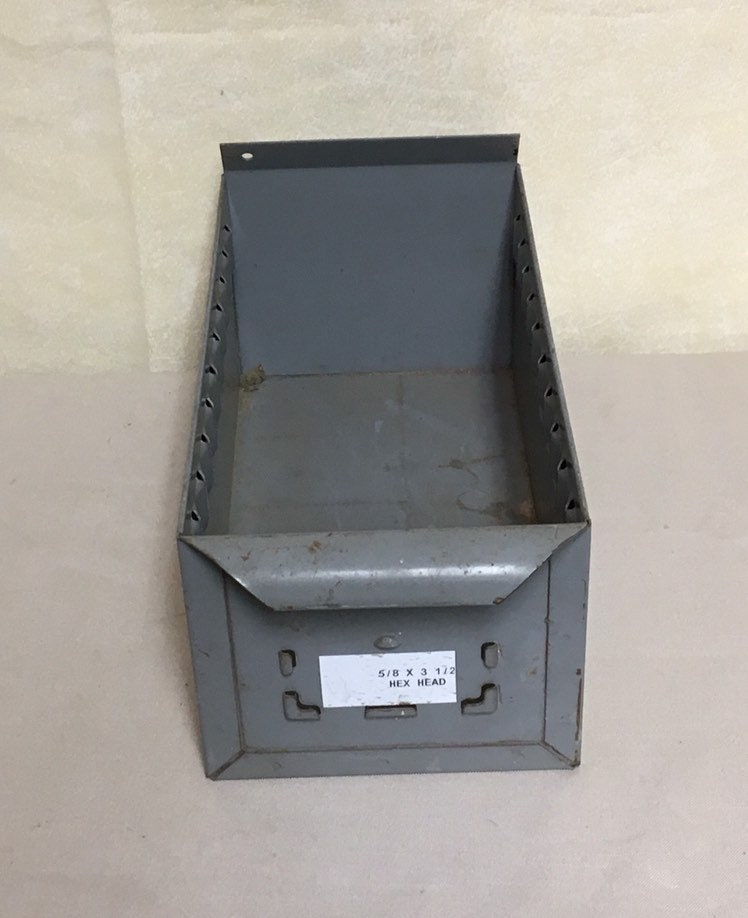 Set of 4 Heavy Duty Industrial Gray Steel Parts Drawers, EQUIPTO Parts