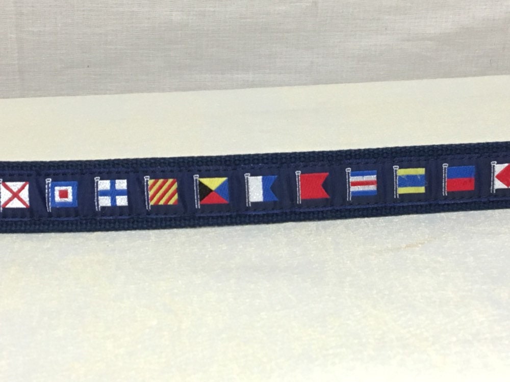 Leather Man Ltd Nautical Code Canvas Belt, Canvas and Leather Men's ...