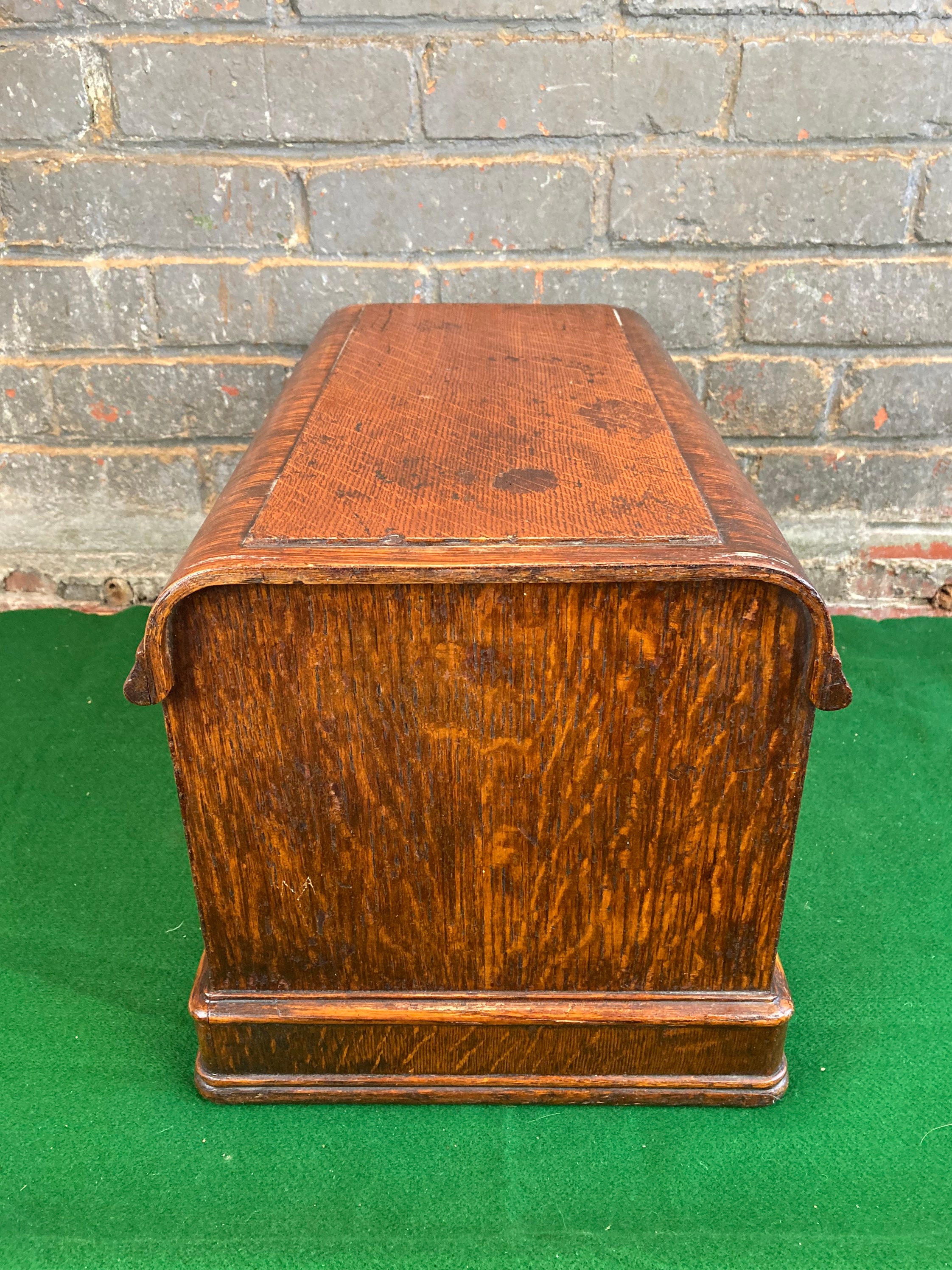 Late 1800's Domestic Treadle Sewing Machine Wooden Top Cover, Coffin