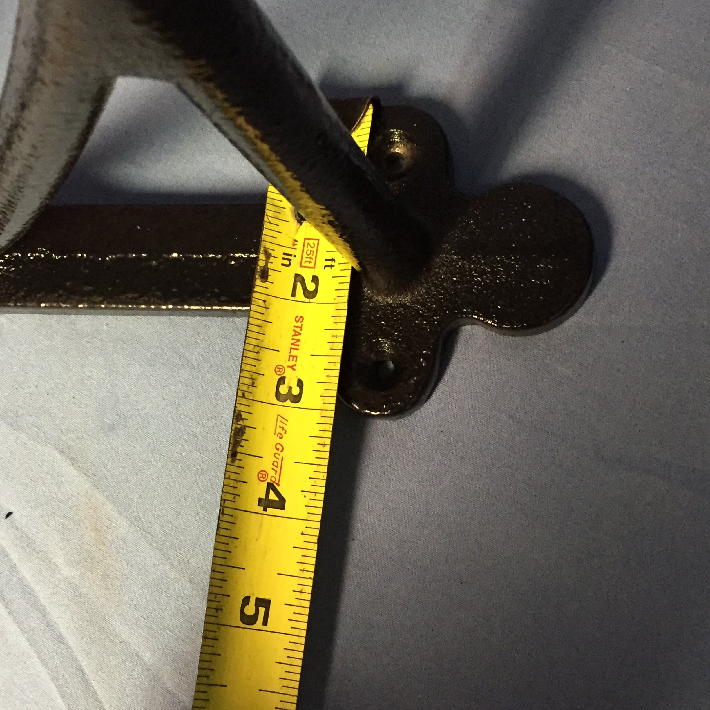 Pair of Large 10 Black Iron Horse Saddle Hooks, Barn Hooks, Horse Tack