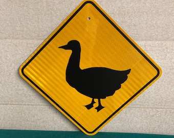 Authentic DUCK CROSSING Road Sign, Real Pennsylvania Street Sign, DOT Highway Sign