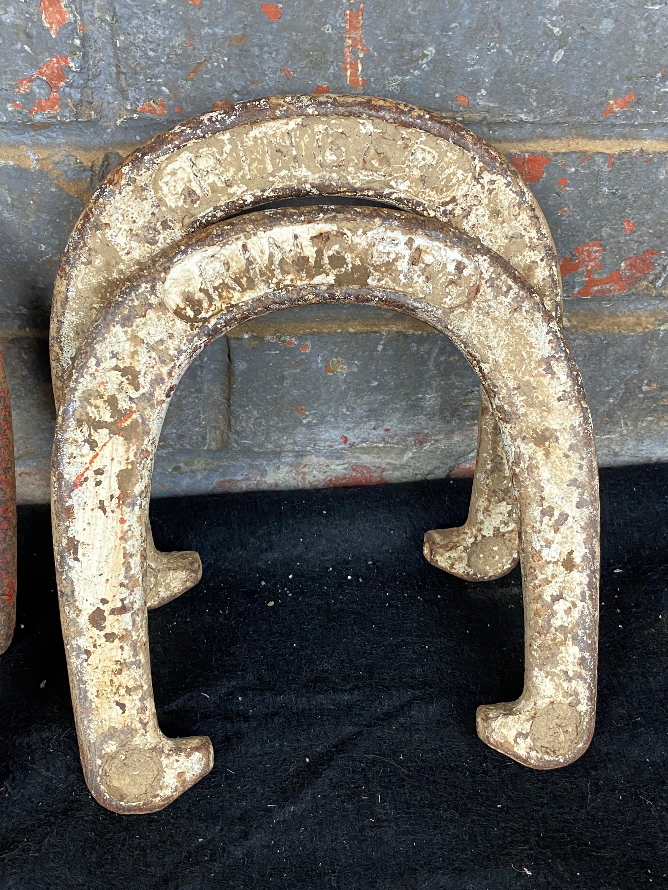 Set of 4 Vintage RINGER Iron Horseshoes Outdoor Game, Throwing