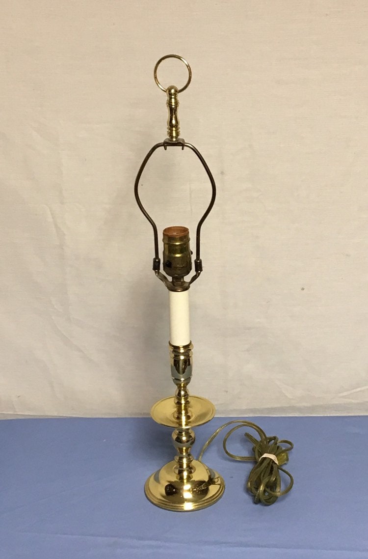 Baldwin Brass Table Lamp, Colonial Williamsburg Style Lamp, Candlestick Lamp