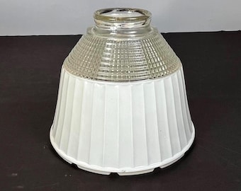 6" Prismatic Checkered Glass Frosted Lamp Shade: 2-1/4" Fitter