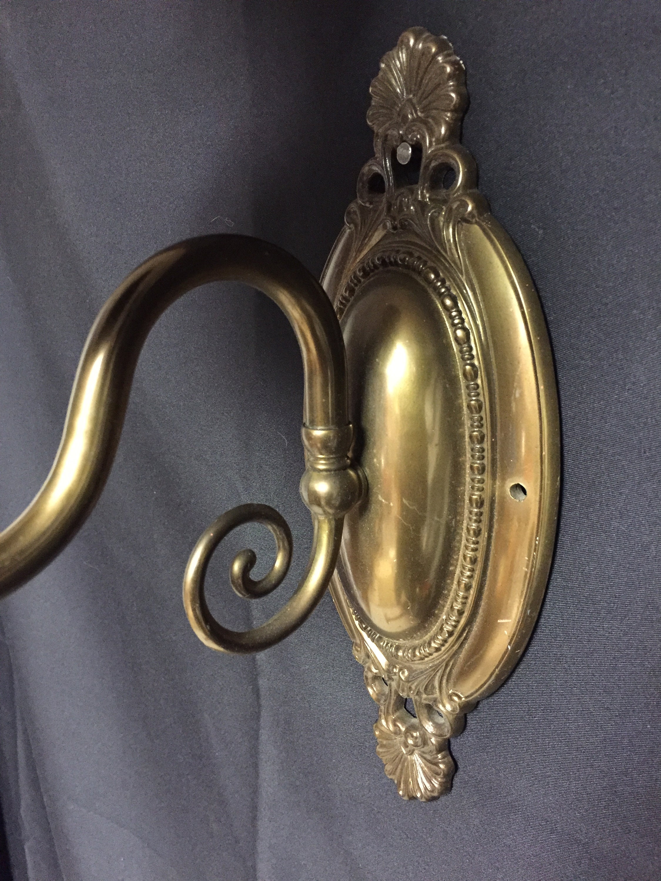 A Pair (2) of Vintage Brass Electric Oil Wall Lantern Sconces, Electric