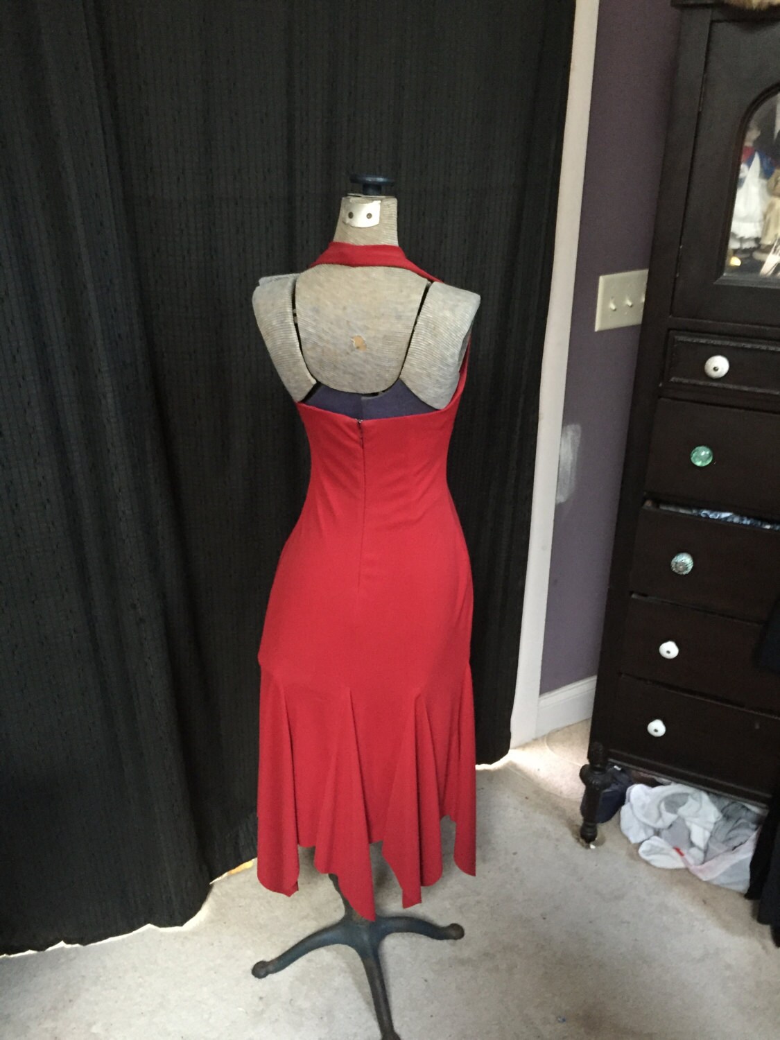 Vintage Red Evening Dress, Betsy and Adam by Linda Bernell Women's ...