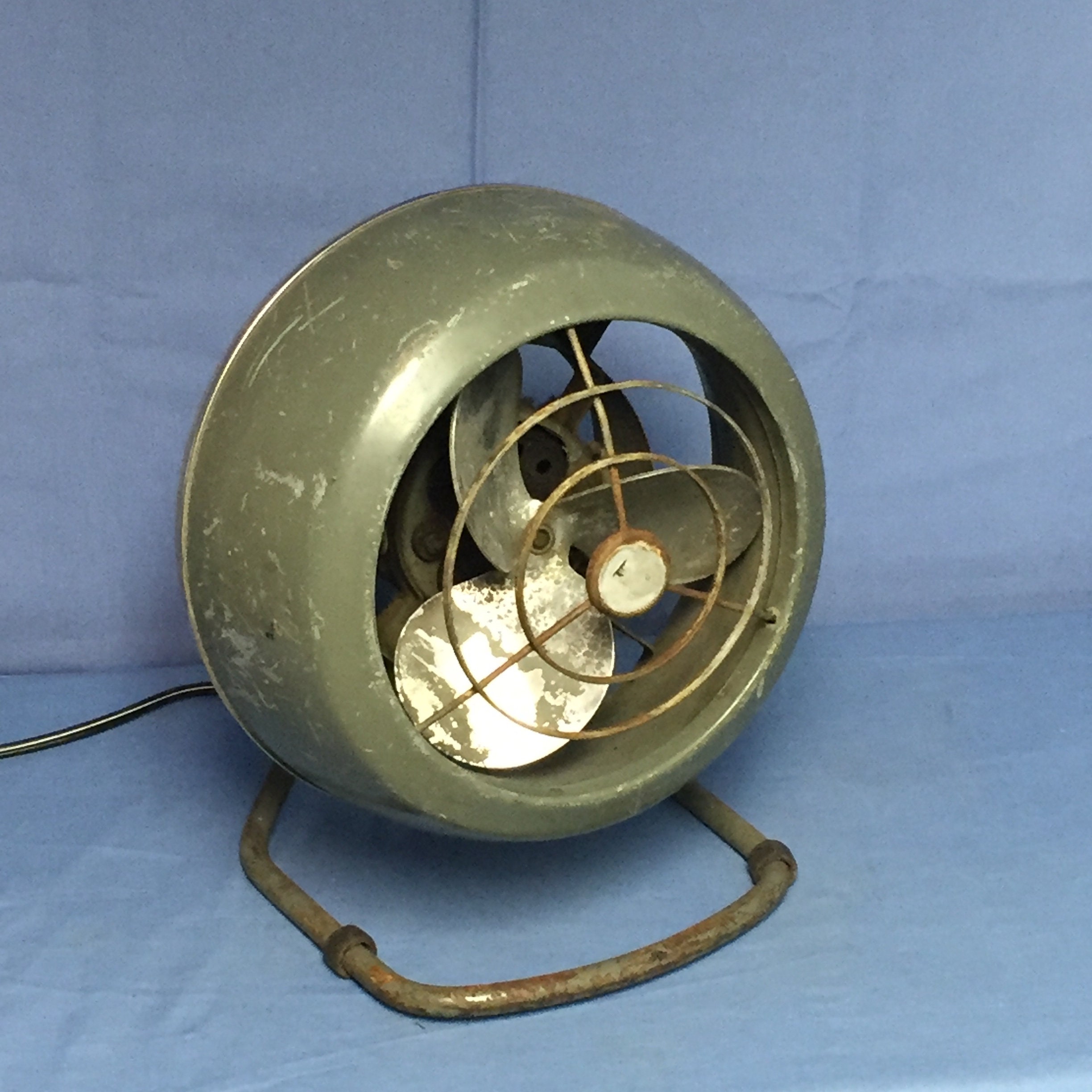 Vintage Vornado Jr. Metal Fan Model B 18C14, Small 3 Blade Industrial