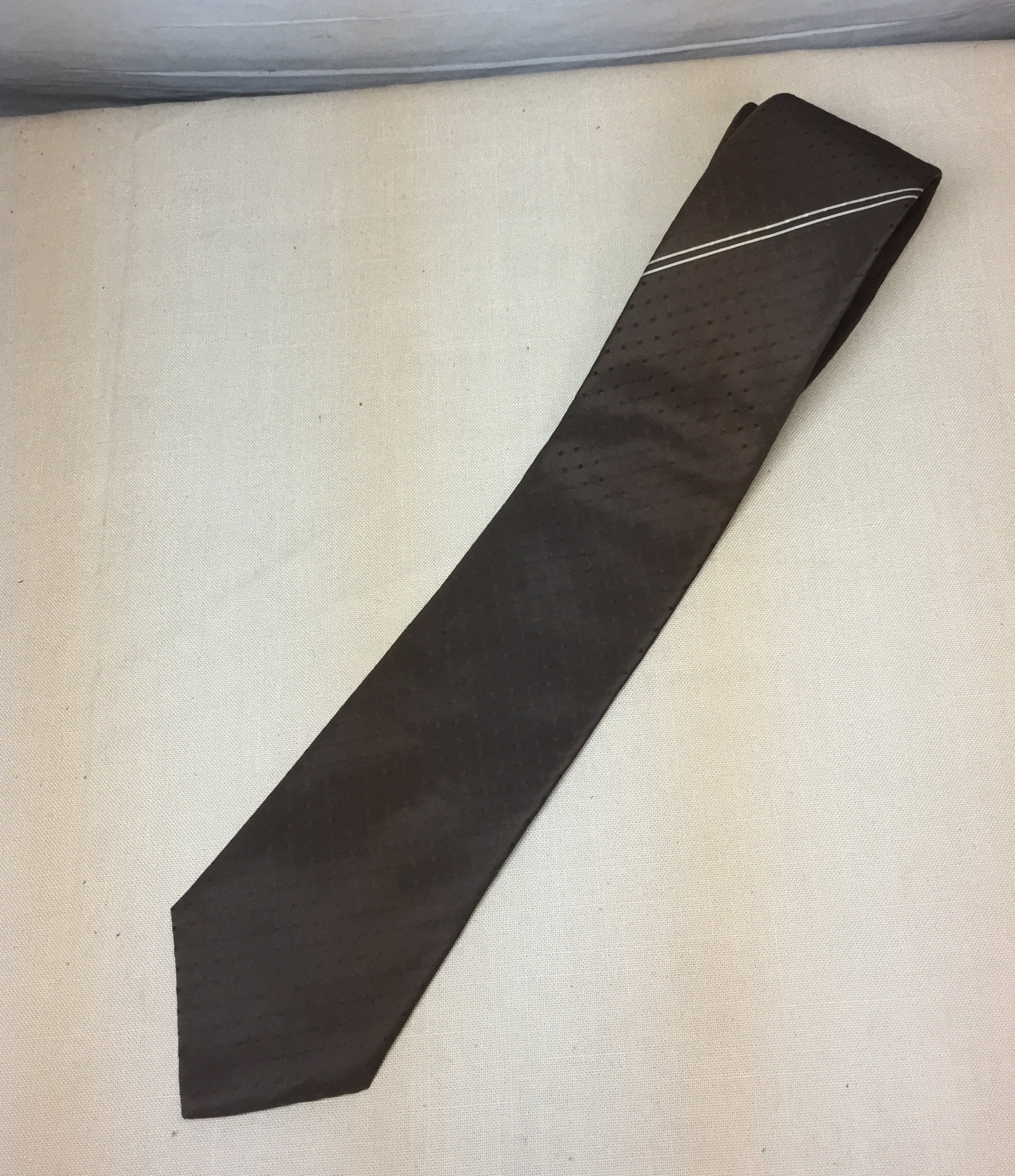 Don Loper Bevery Hills Men's Tie, Brown Polyester Tie, Brown Textured ...