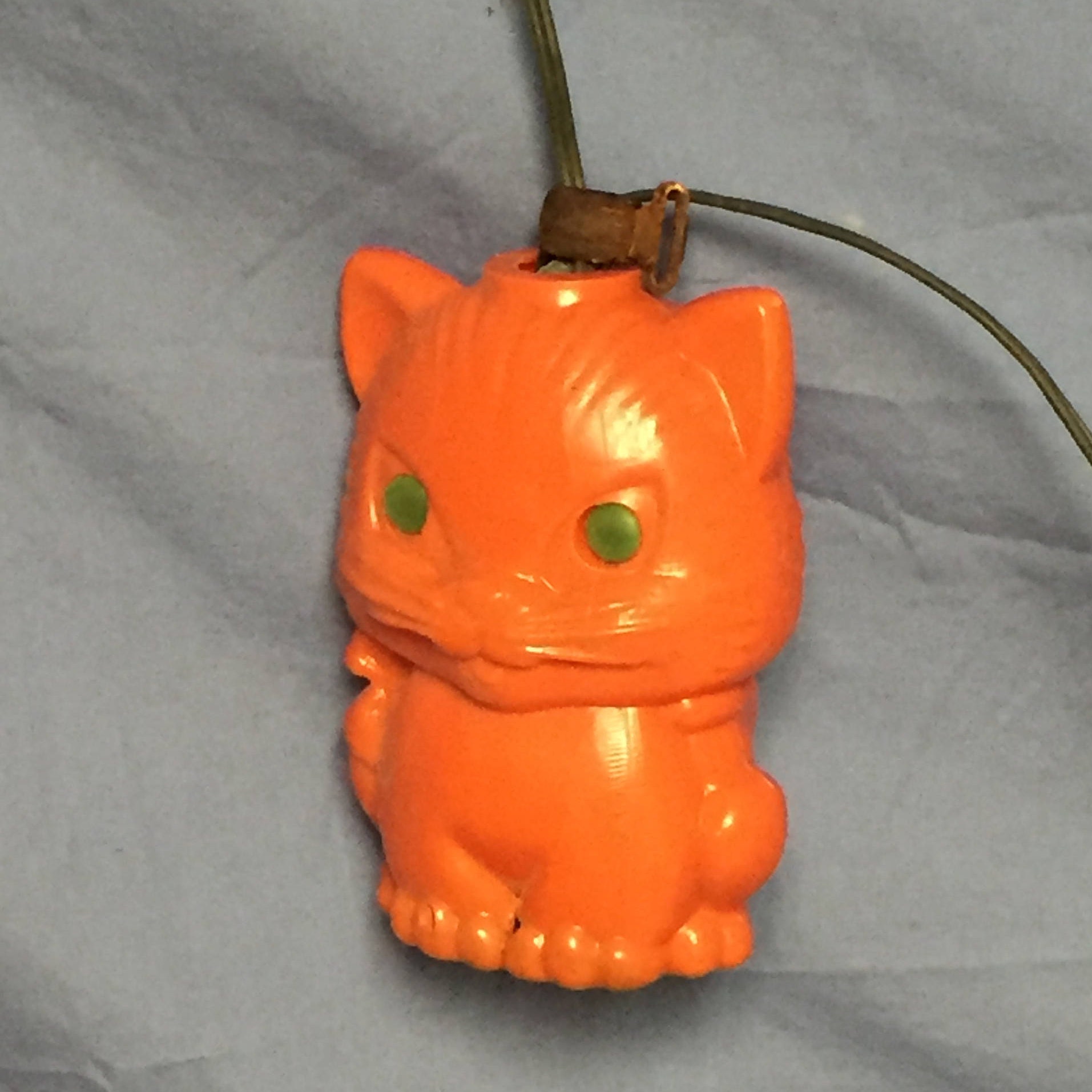 Vintage Outdoor Blow Mold Cat Party Lights, 1960's