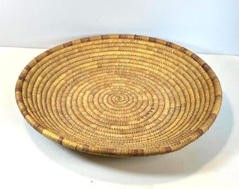 Hand Woven, Coil Basket, Large 21", Wall Art