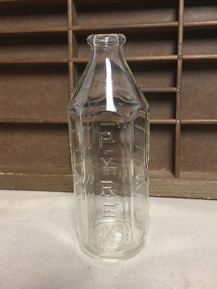 Vintage Pyrex Nursing Bottle in Original Package, Vintage 8 oz Glass
