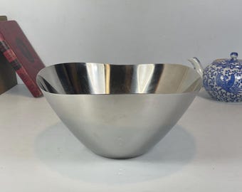 Stelton Bowl with Free Form Edge, Stainless Steel 18/8, Denmark