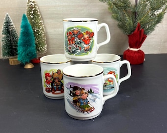 Campbell Kid Collection "Kids At Play" Mug Series: Set of 4, England