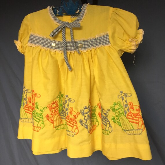 Vintage Yellow Baby Dress from Sears, Yellow Dres… - image 2