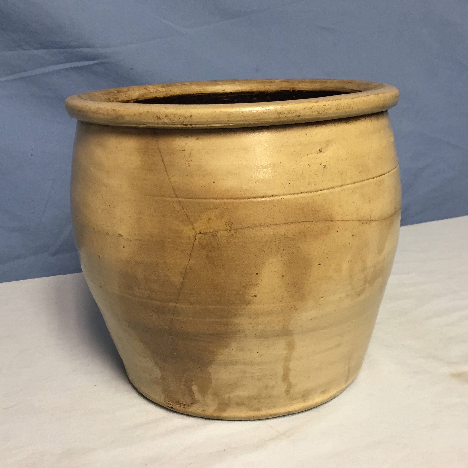 Vintage Stoneware Pottery Crock R.H. Cowden Harrisburg, PA