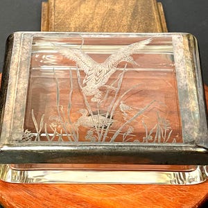 Crystal Box with Sterling Silver Overlay