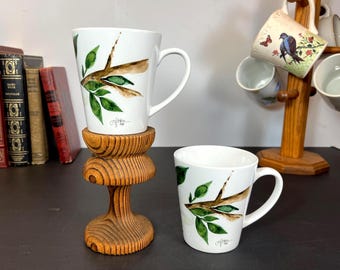 Magnolia Flower 12 oz Mugs, Set of 2