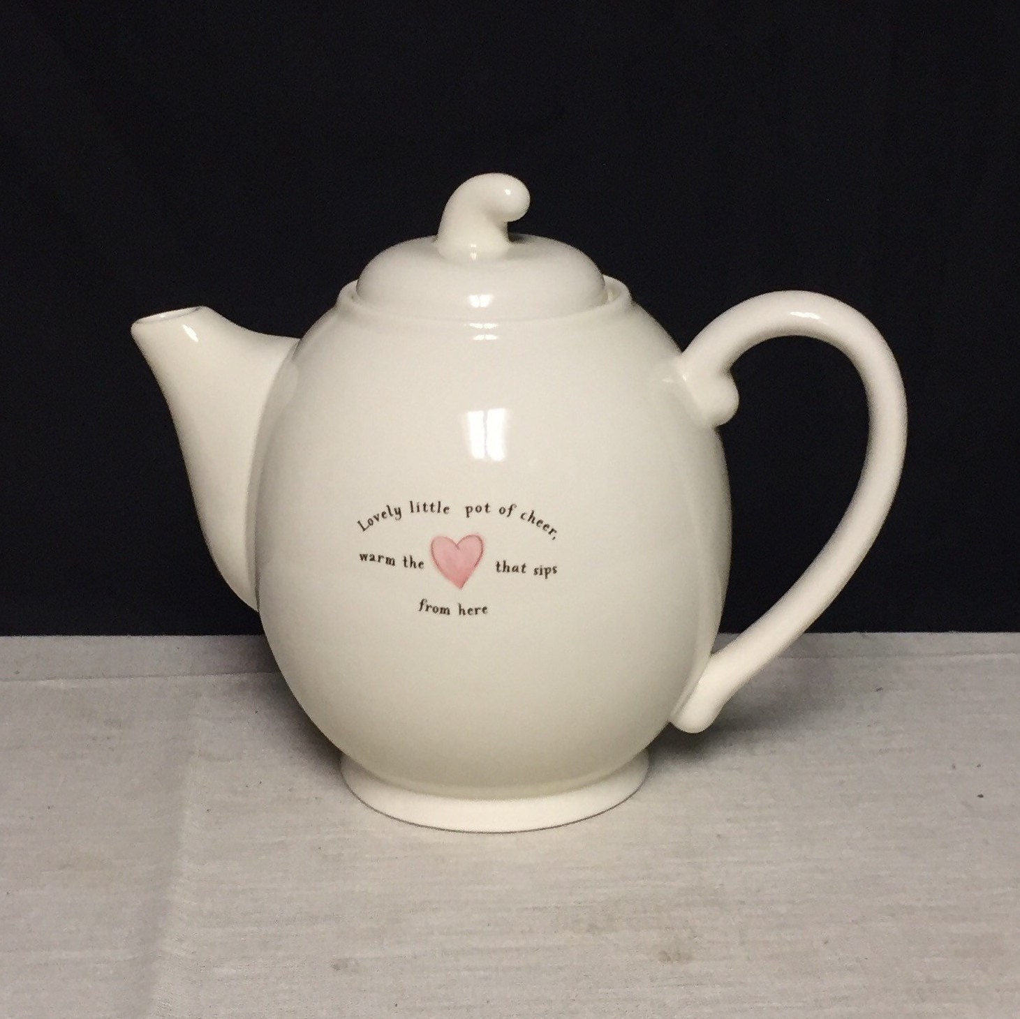 Hallmark White, Porcelain Teapot, Coffee Pot, Tea, Pot, 6 Cup Teapot
