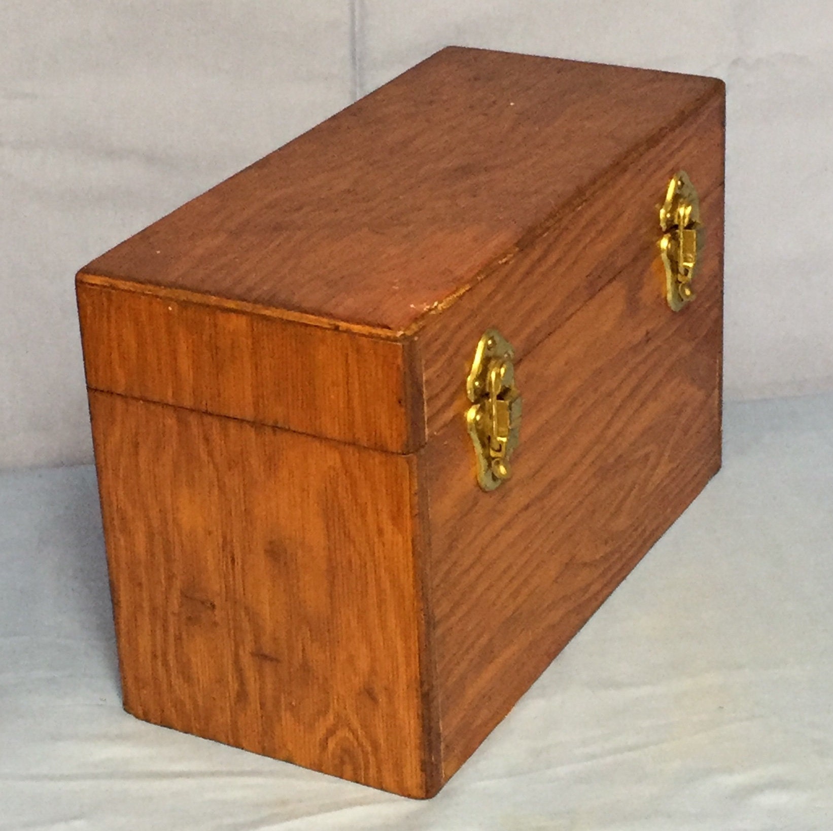 Rustic Wooden Hinged Box Handmade Box Lidded Box Box With Latch