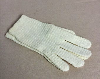 Vintage Knit Girls Gloves, Ladies Gloves, Handmade Knit Gloves, Kid Gloves