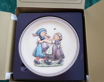 M.J. Hummel 1980, Second Edition, Anniversary Plate, "Spring Dance", W. Goebel, West Germany, Hand Painted Porcelain