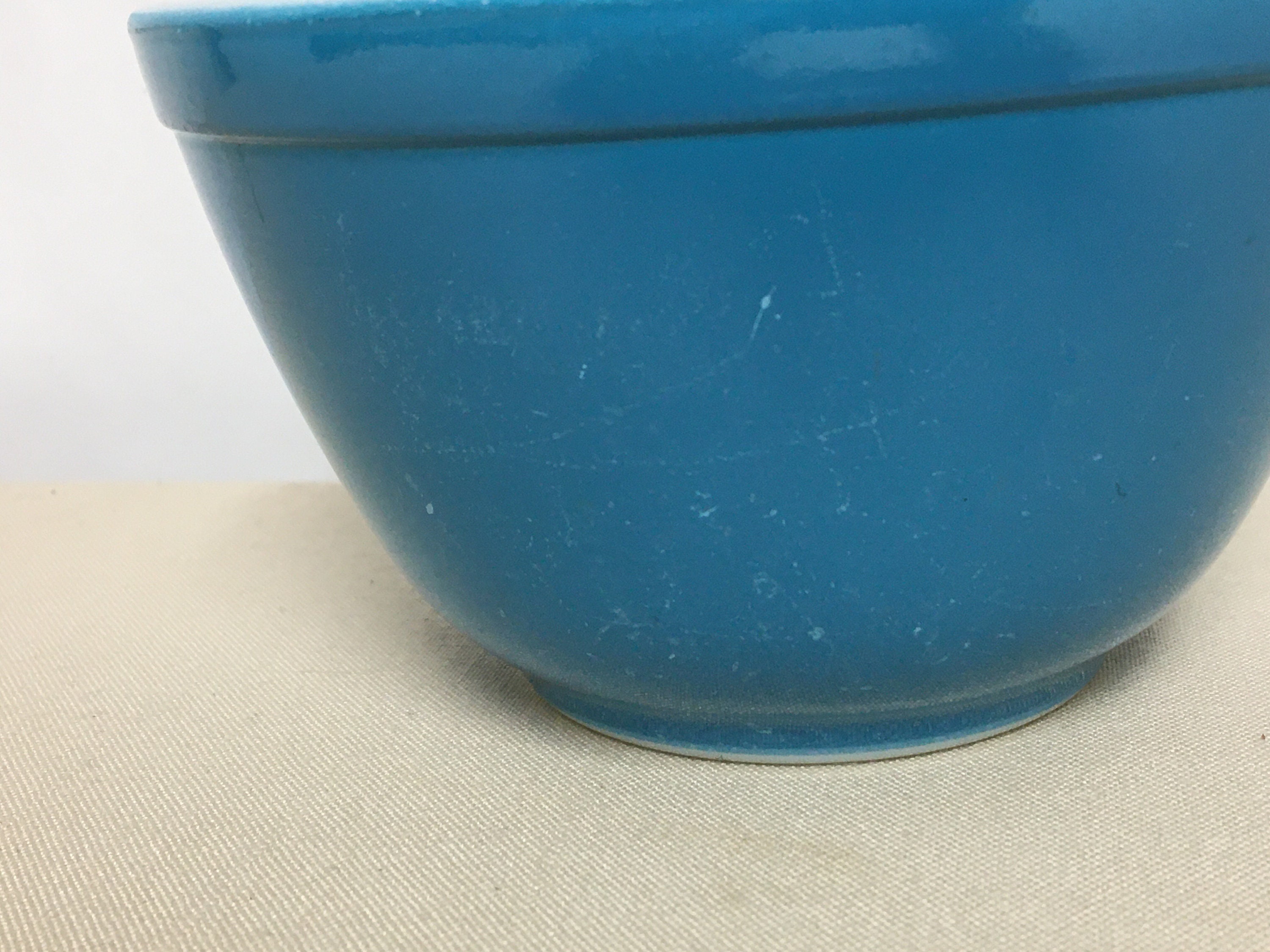 vintage pyrex mixing bowl Small Primary Color Blue 5 1/2