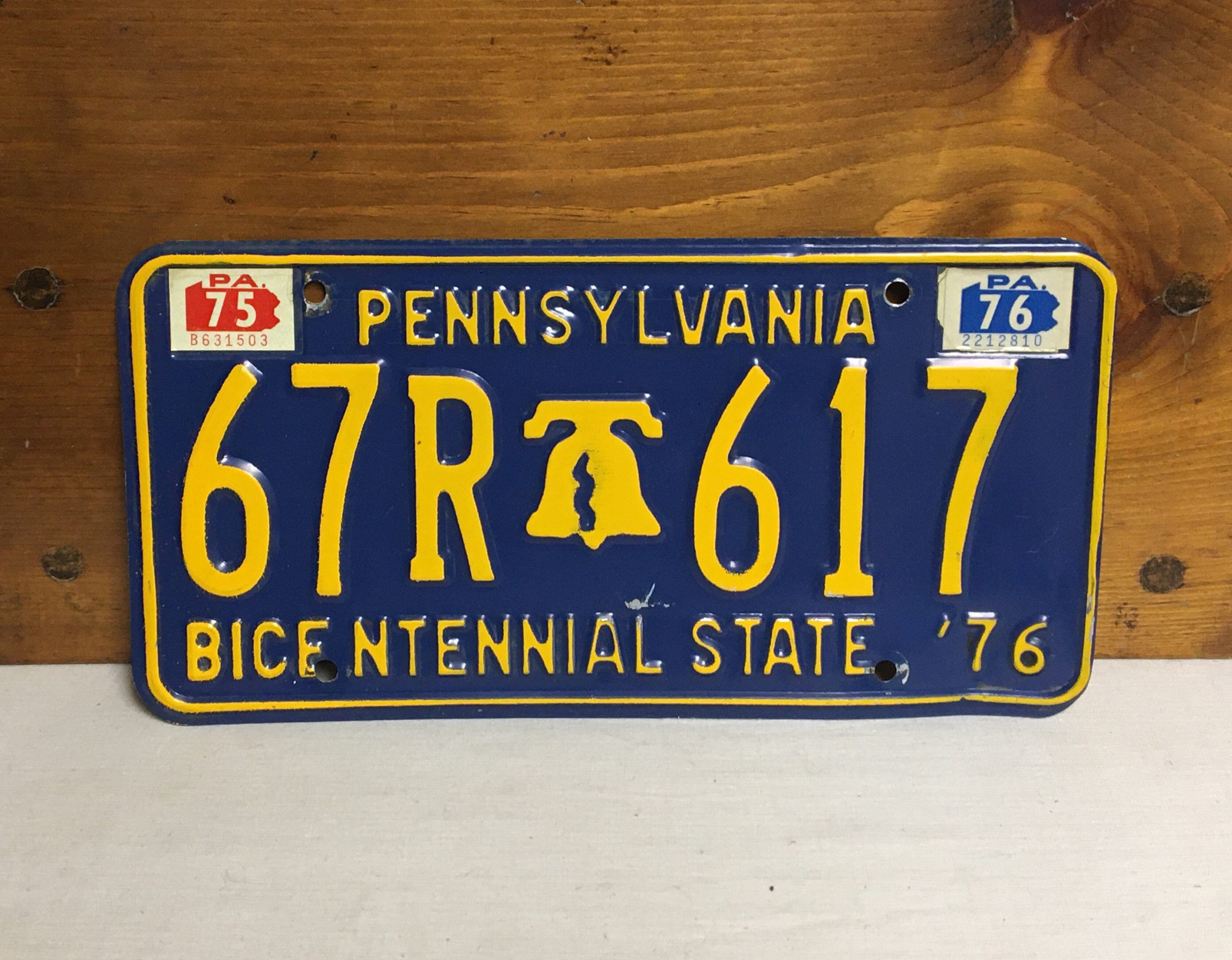 1976 Pennsylvania Bicentennial Car License Plate Bicentennial State '76