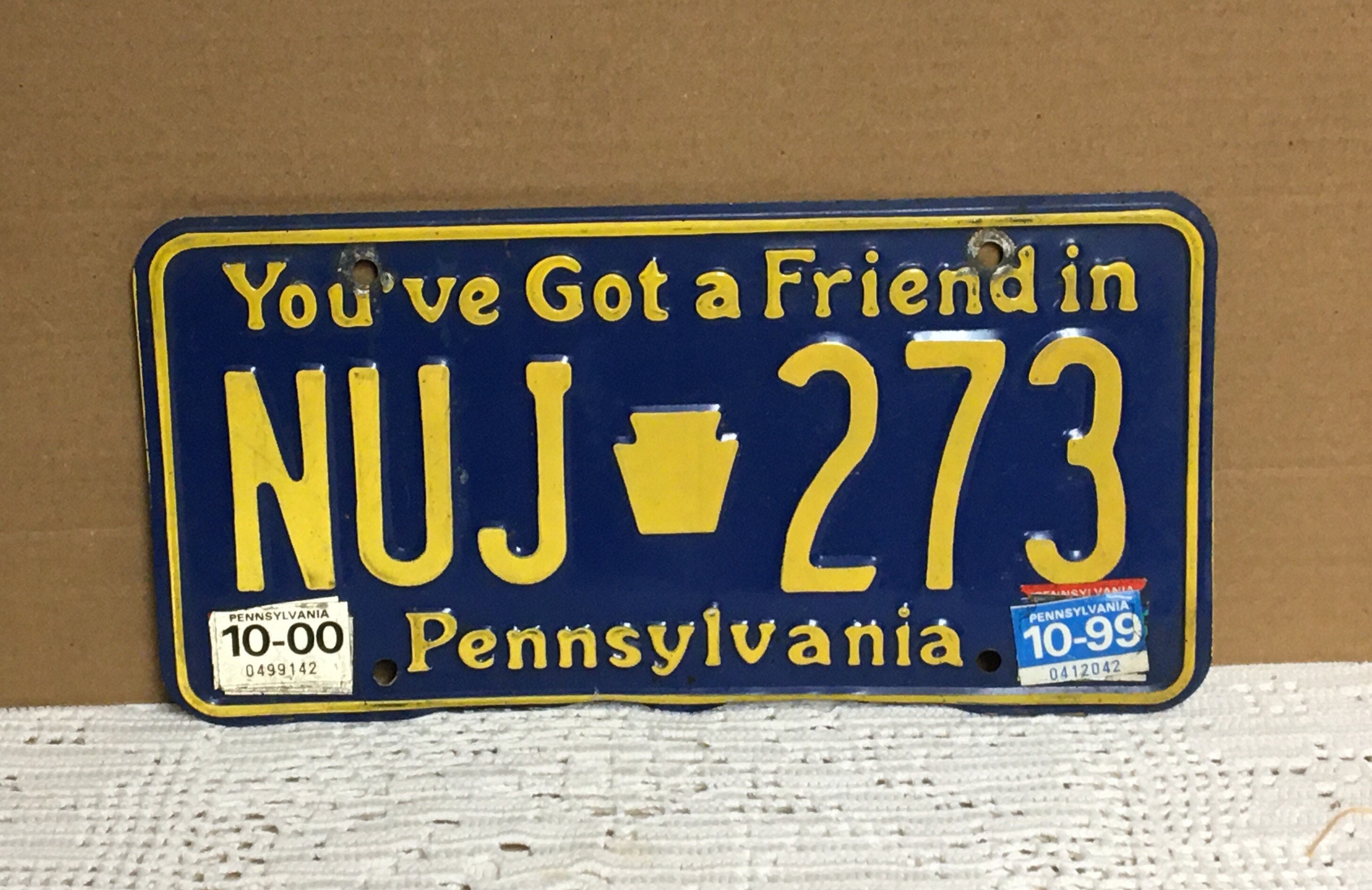 Pennsylvania License Plate Yellow On Blue Pa Car Garage Car Truck Rat Rod Number Nuj 273 Pennsylvania License Plate Yellow On Blue Pa Car Garage Car Truck Rat Rod Number Nuj 273