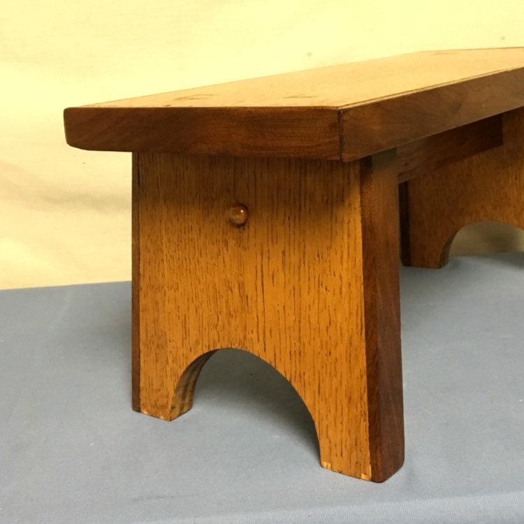 Handmade Mortise and Tenon Stool, Wooden Step Stool, Wood Foot Stool